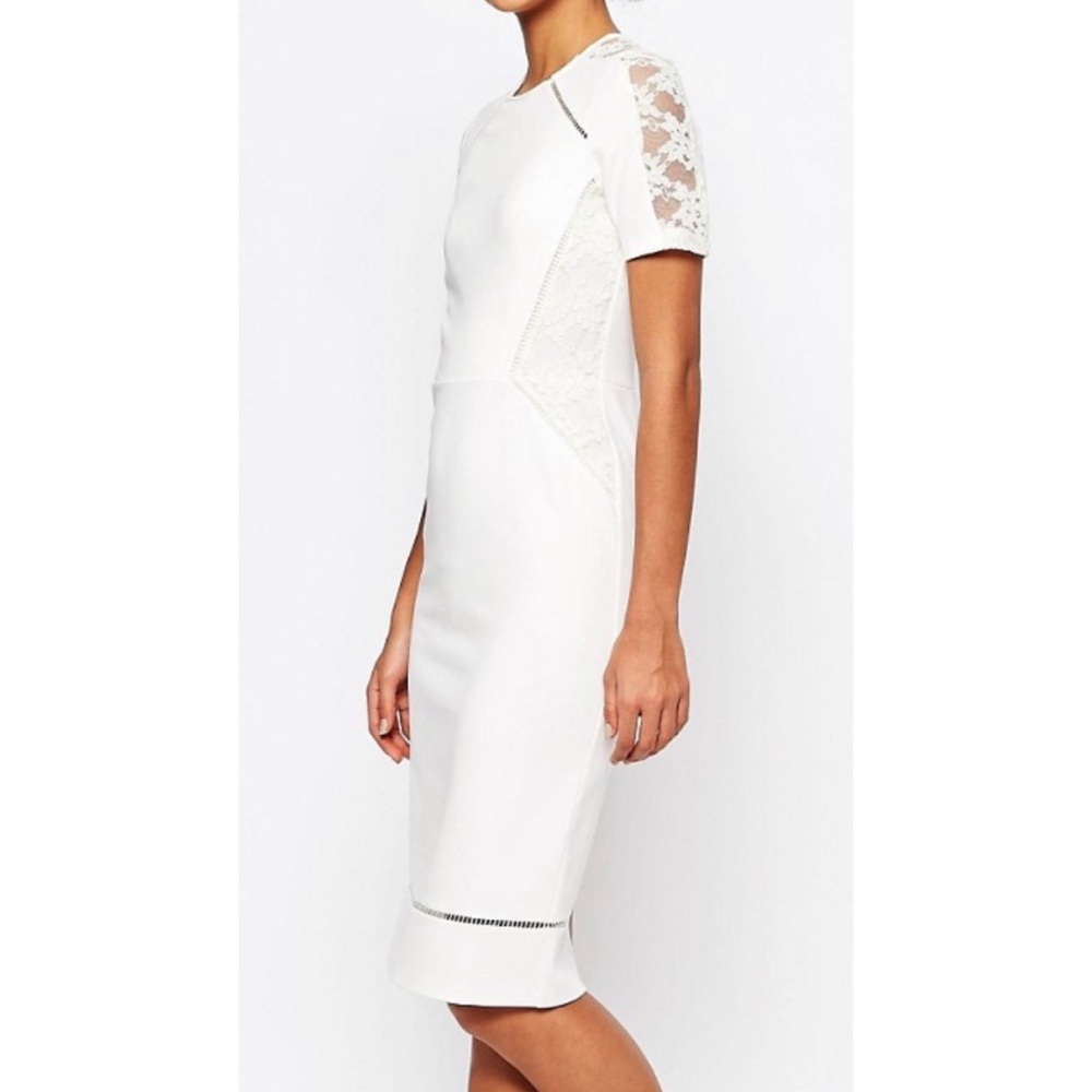 ASOS Pencil Dress with Lace and Ladder Insert. - Picture 3 of 7
